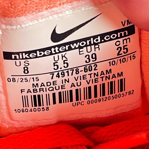 Nike Flex Experience RN 4 Bright Red Running Shoes 749178-602 Women's Size 8 - Picture 10 of 11